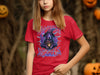 Halloween Horror Dog Witch Design Graphic Tee producttype