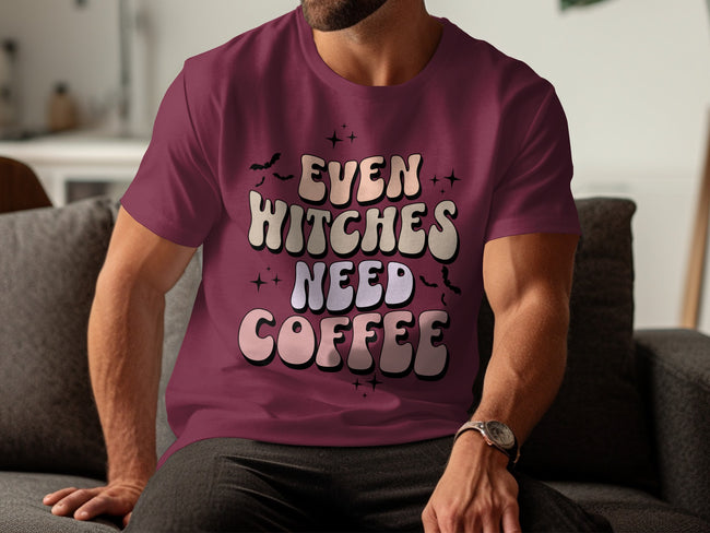 Even Witches Need Coffee Graphic Tee product type