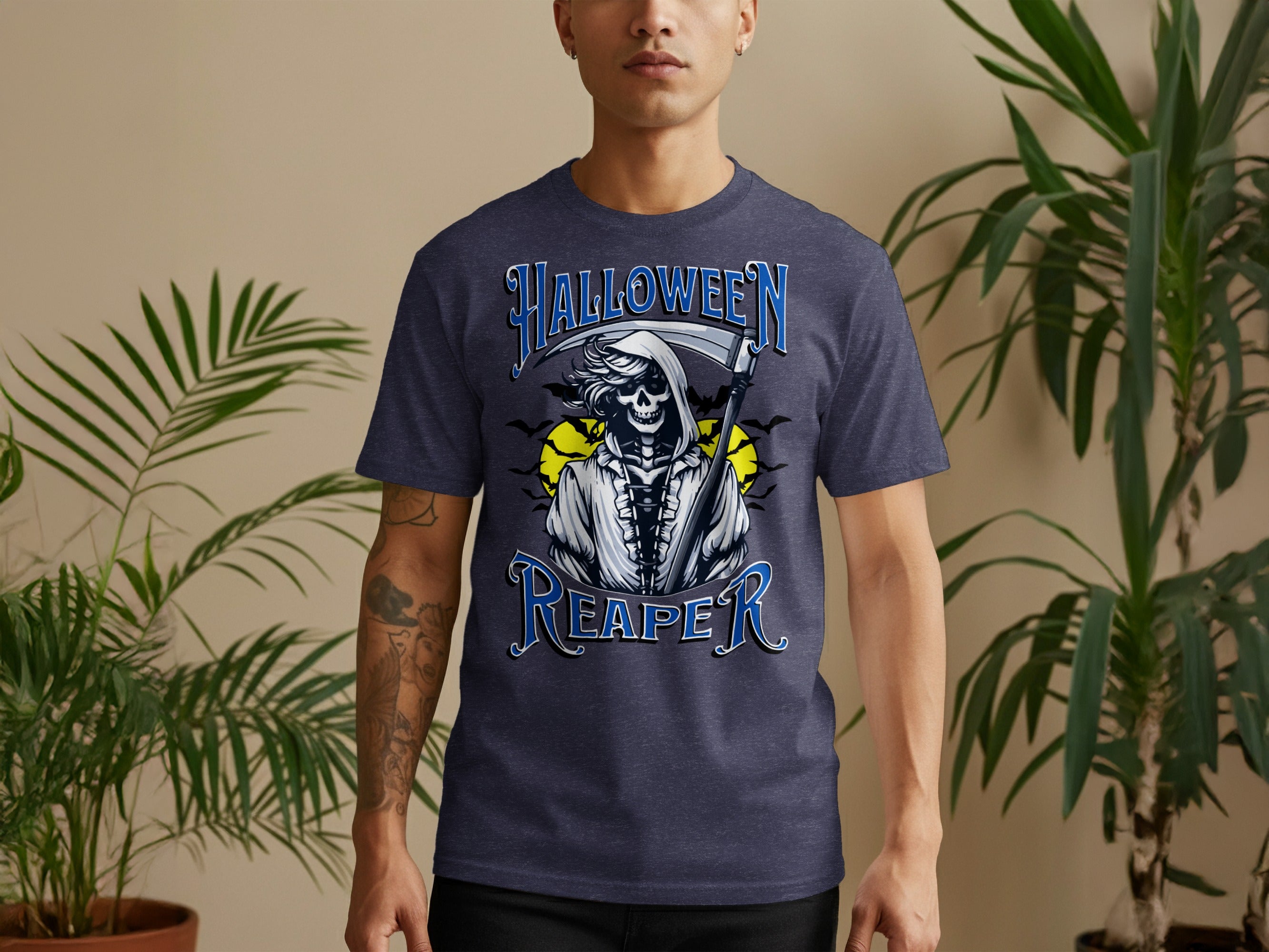 Halloween Reaper Graphic Tee Shirt product type