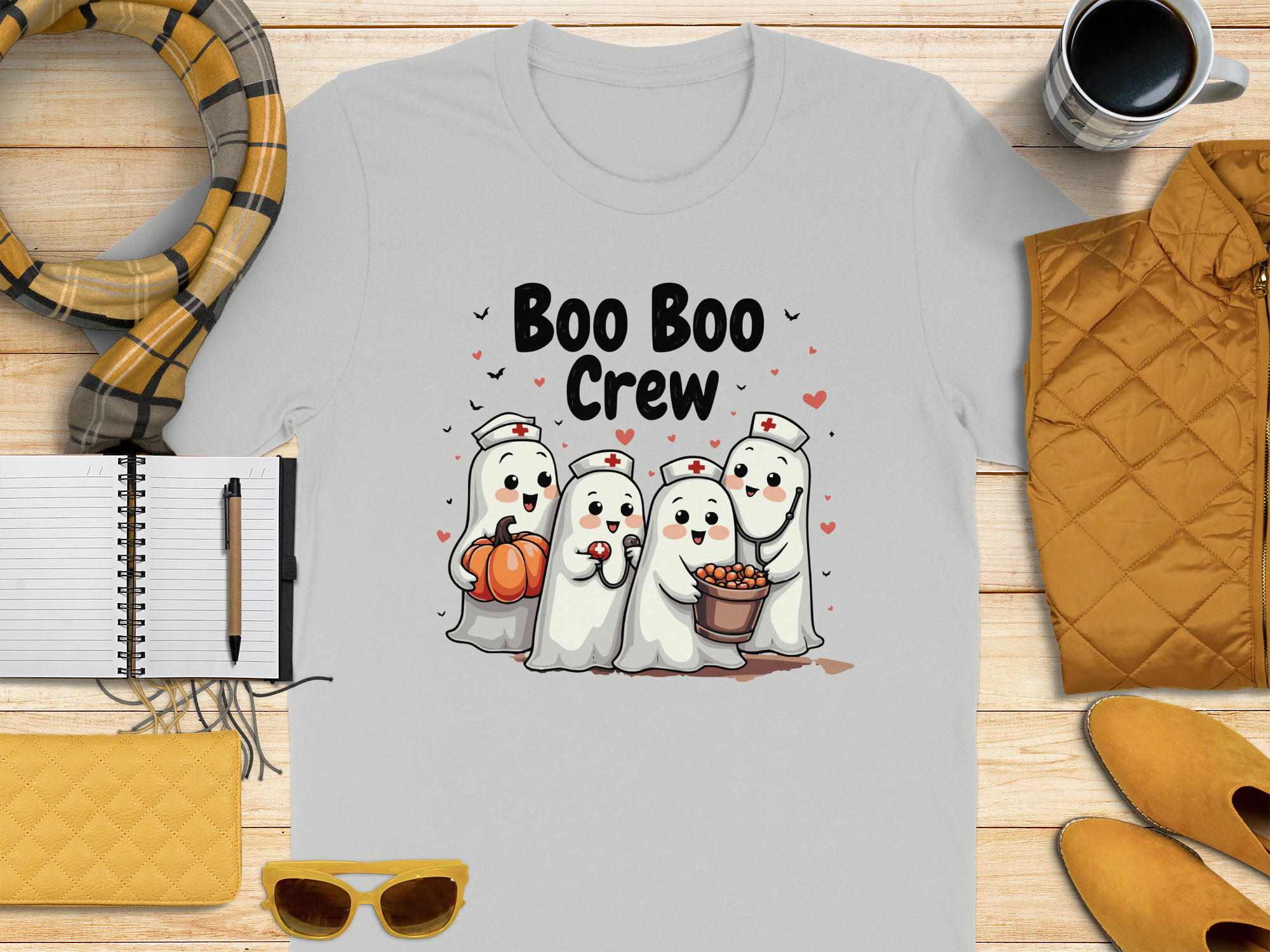 Boo Boo Crew Cute Ghost Group Graphic Tee product