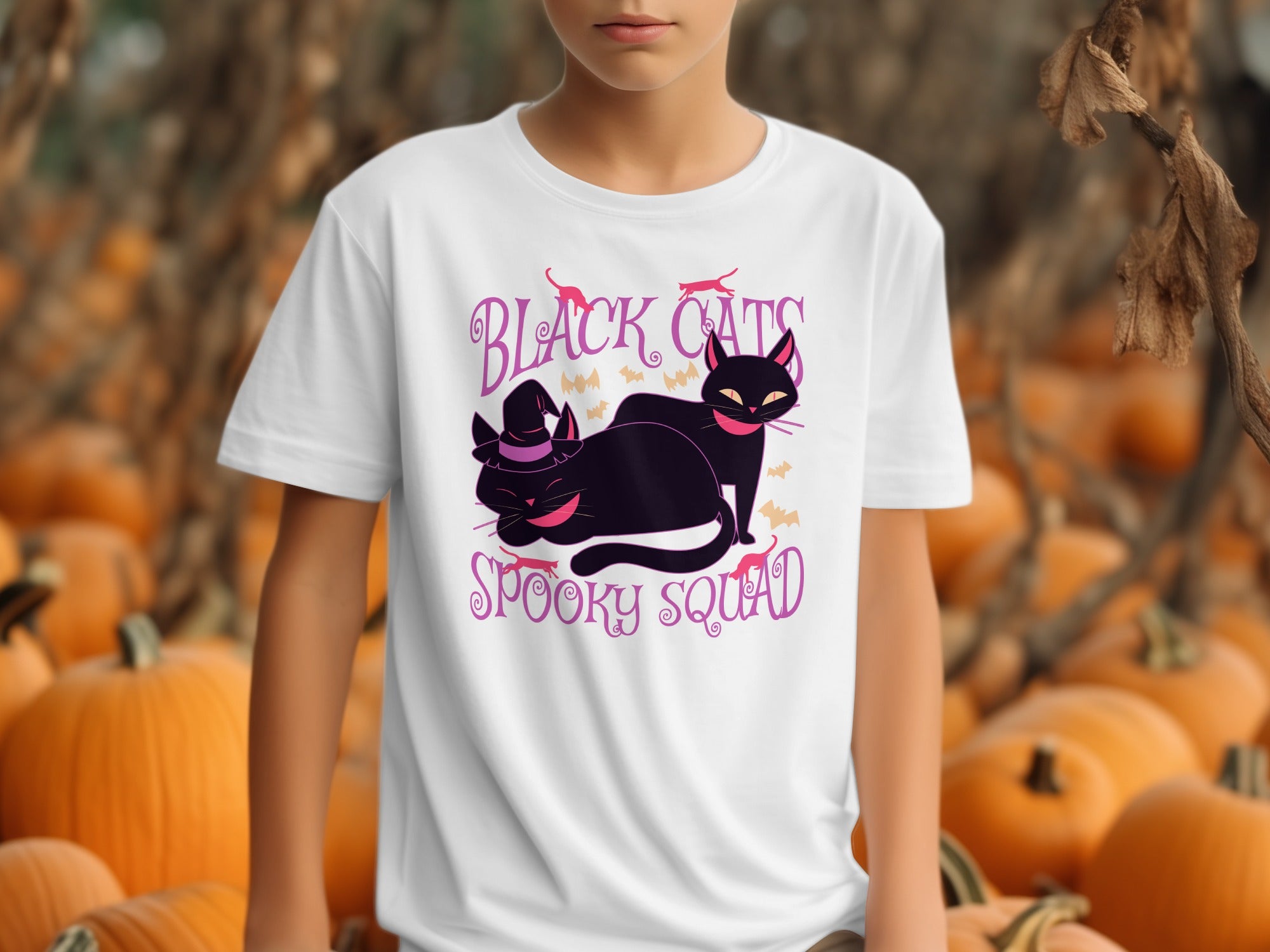Black Cats Spooky Squad Graphic T-Shirt product type