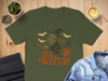 Broomstick Riding Witch with Bats Halloween T-shirt product