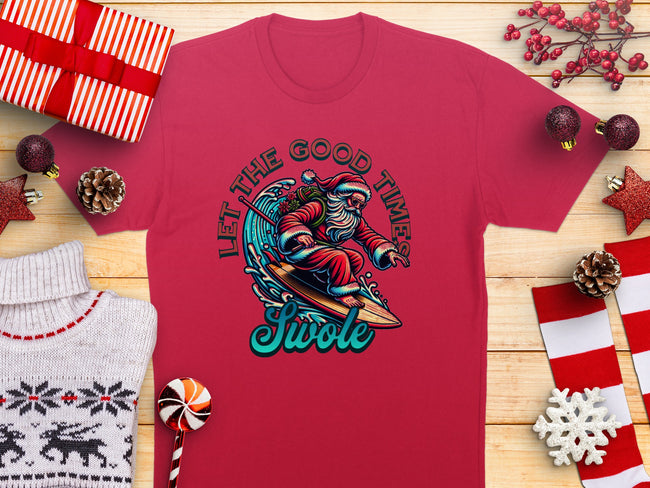 Let the Good Times Swole Santa Surfing product type