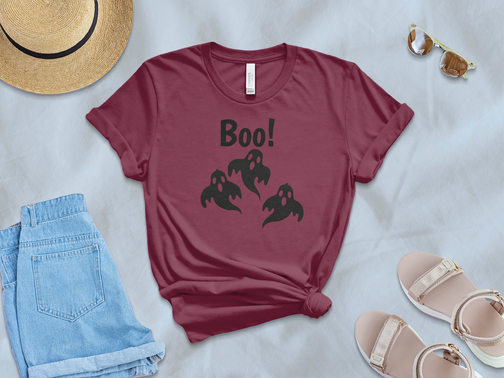 Boo! With Ghost Designs Graphic T-Shirt product type