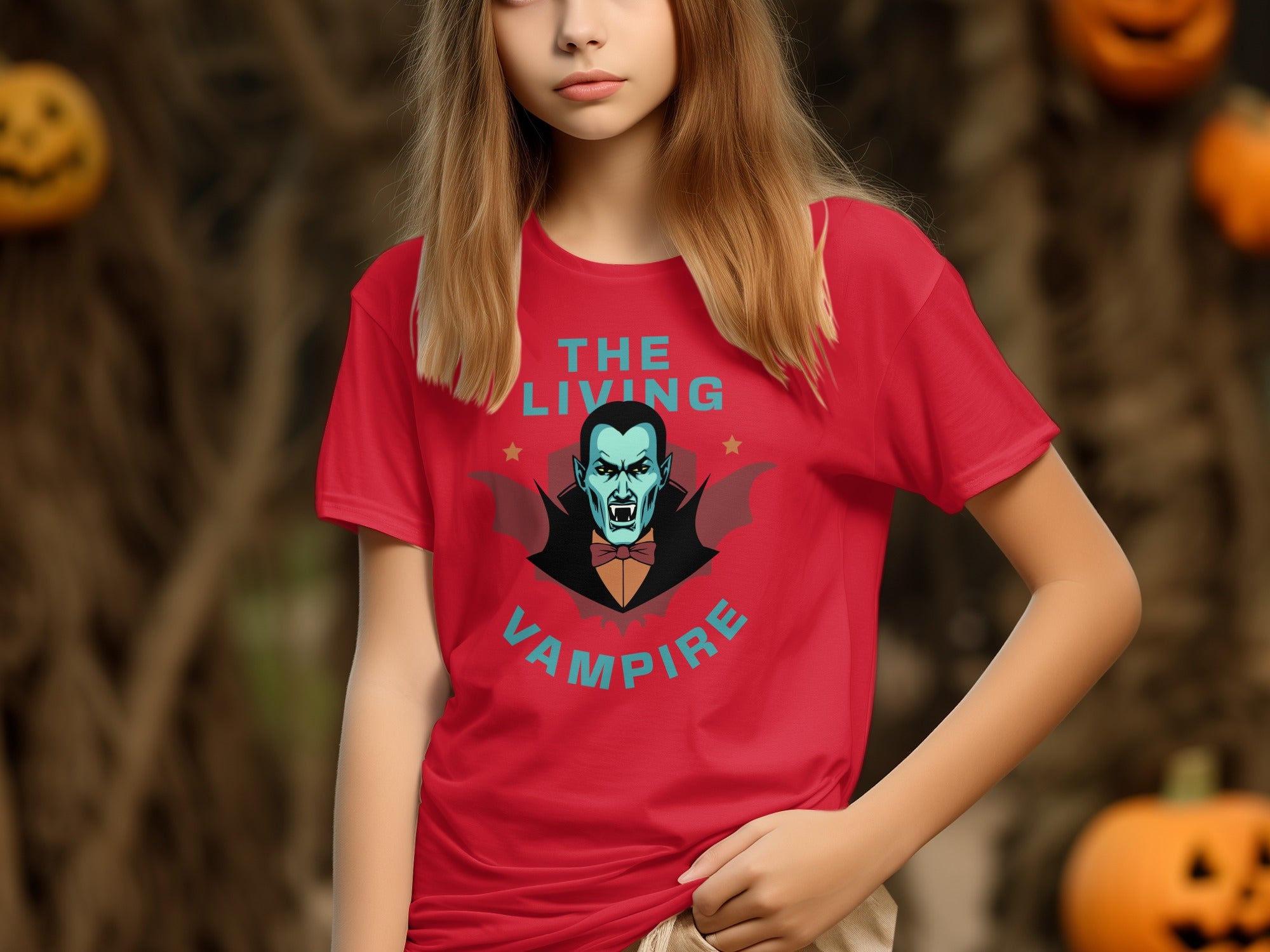 The Living Vampire Halloween Graphic T Shirt product