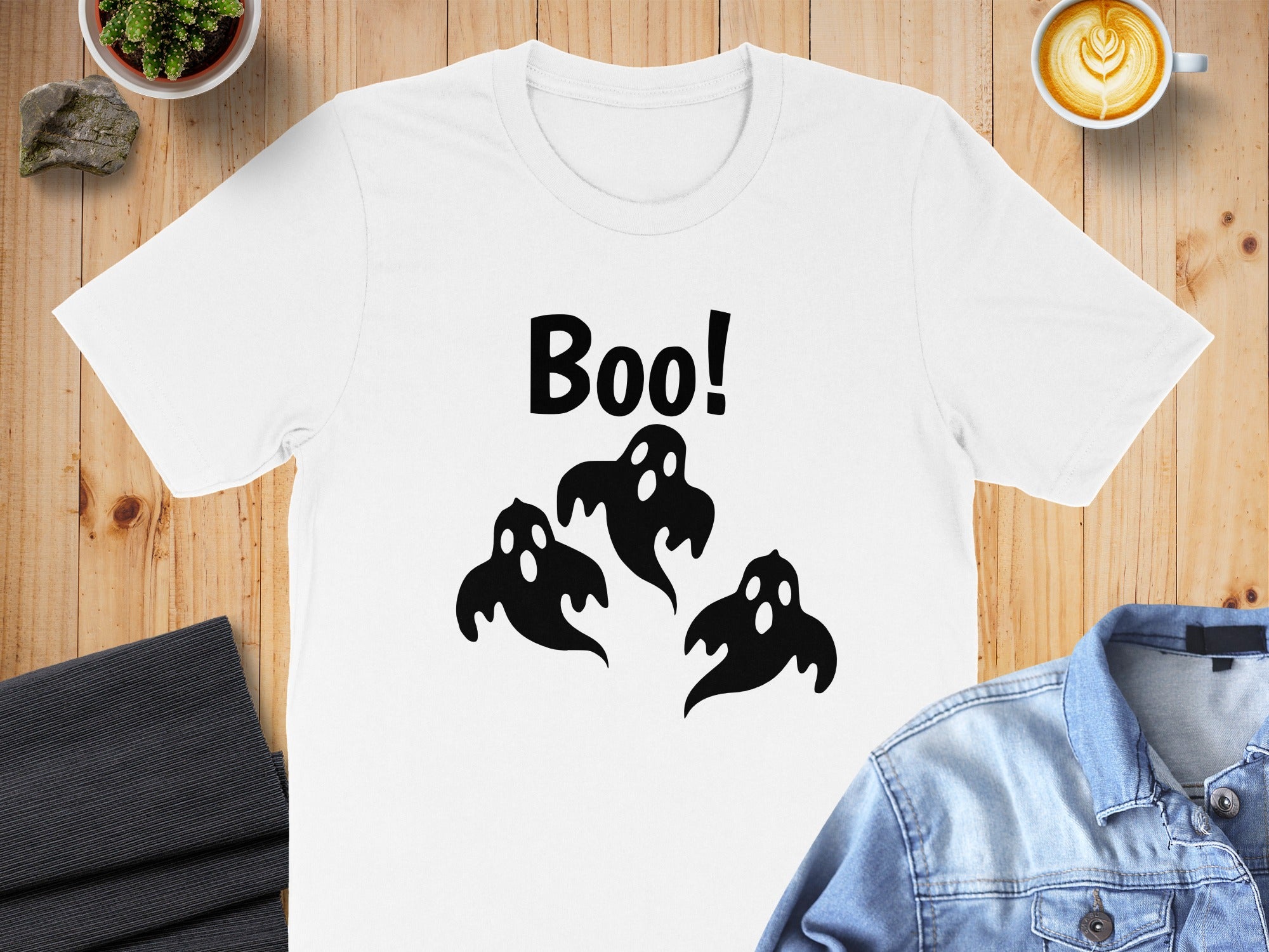 Boo Ghost Design T-Shirt Halloween Themed product type