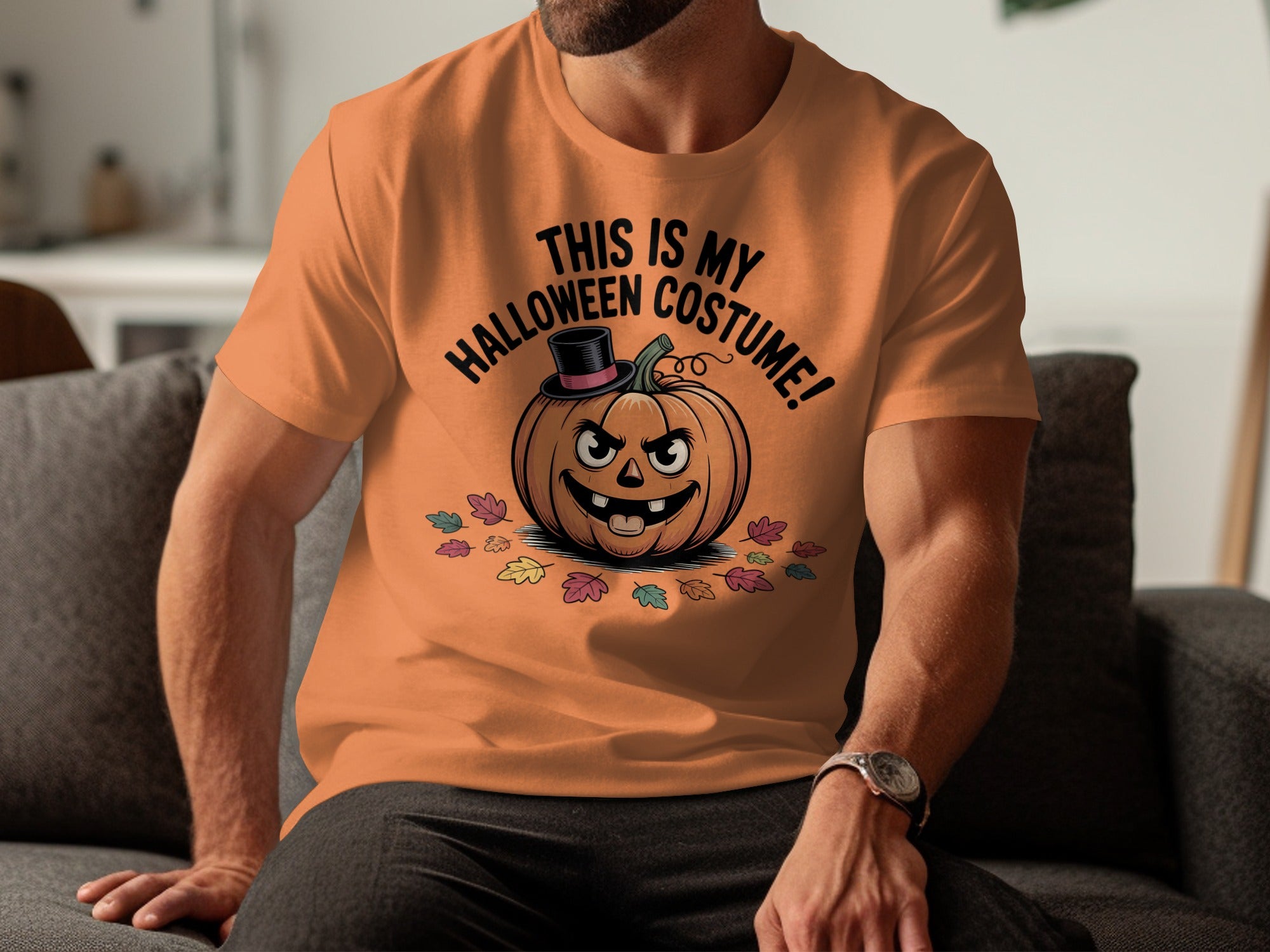 Funny Pumpkin Halloween Costume T-Shirt product type