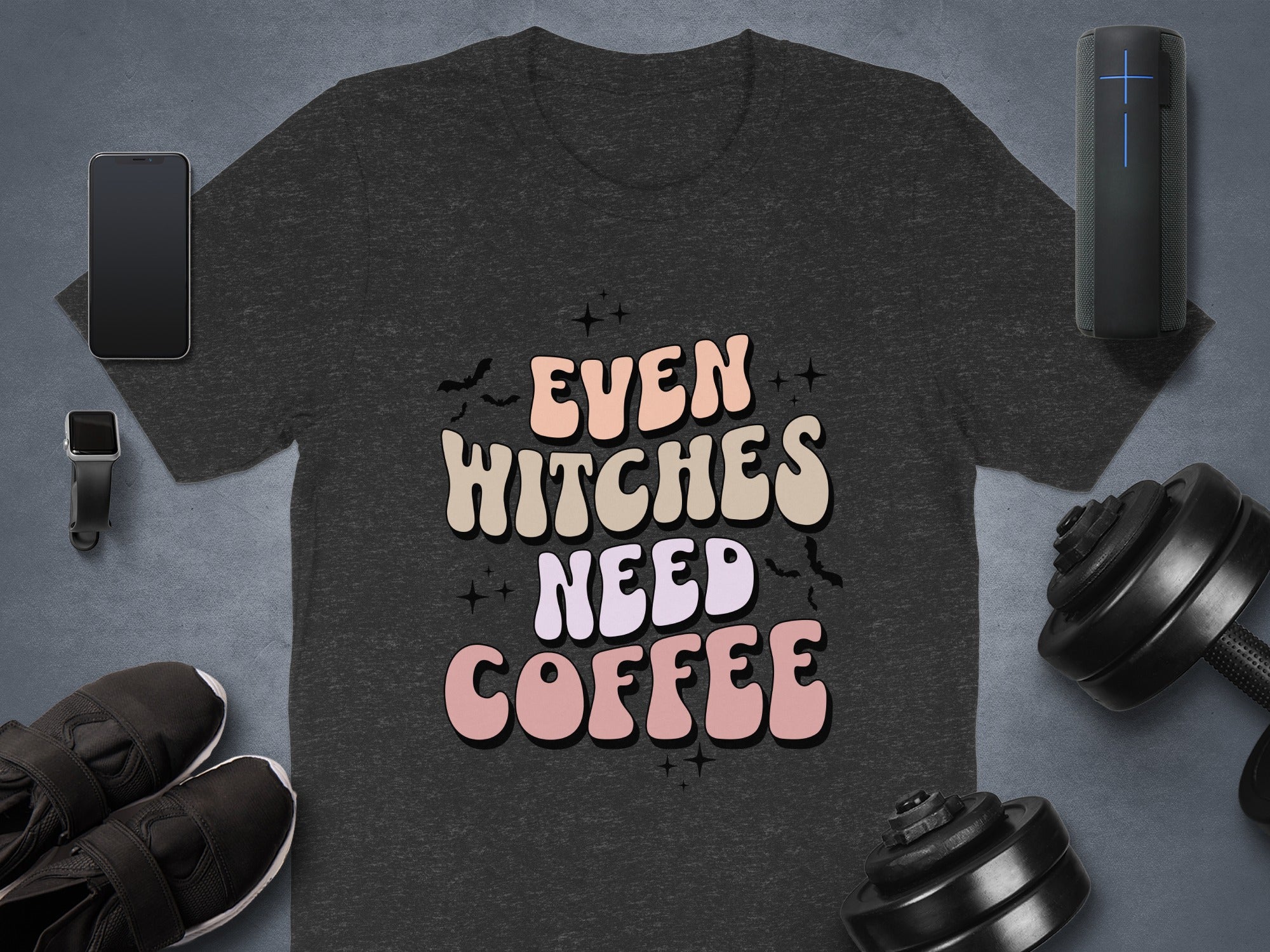 Even Witches Need Coffee Graphic T-Shirt product type