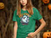 Stay Spooky Ghost Skateboarding Art on Shirt product