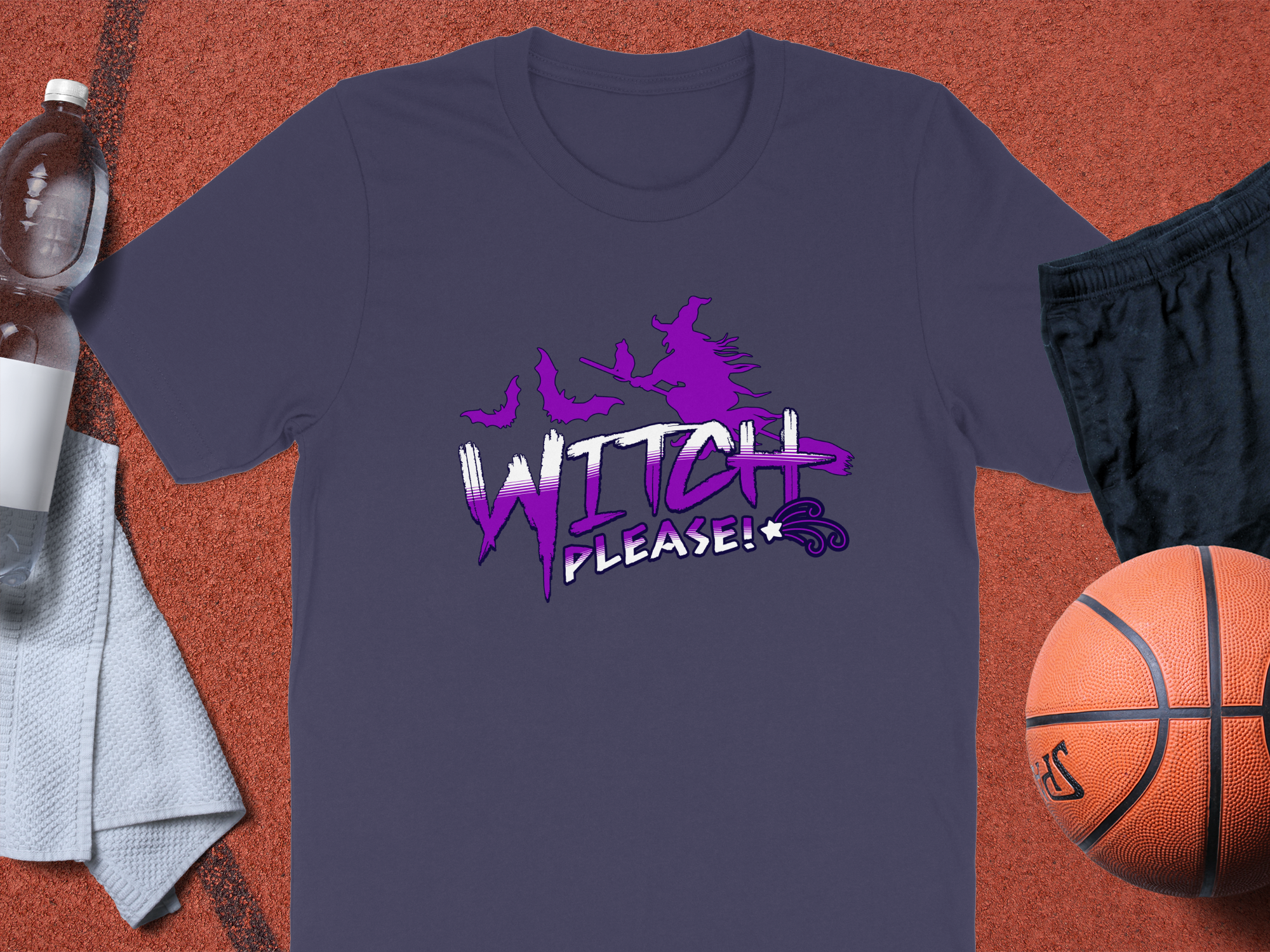 Witch Please Graphic Purple and Black Shirt product