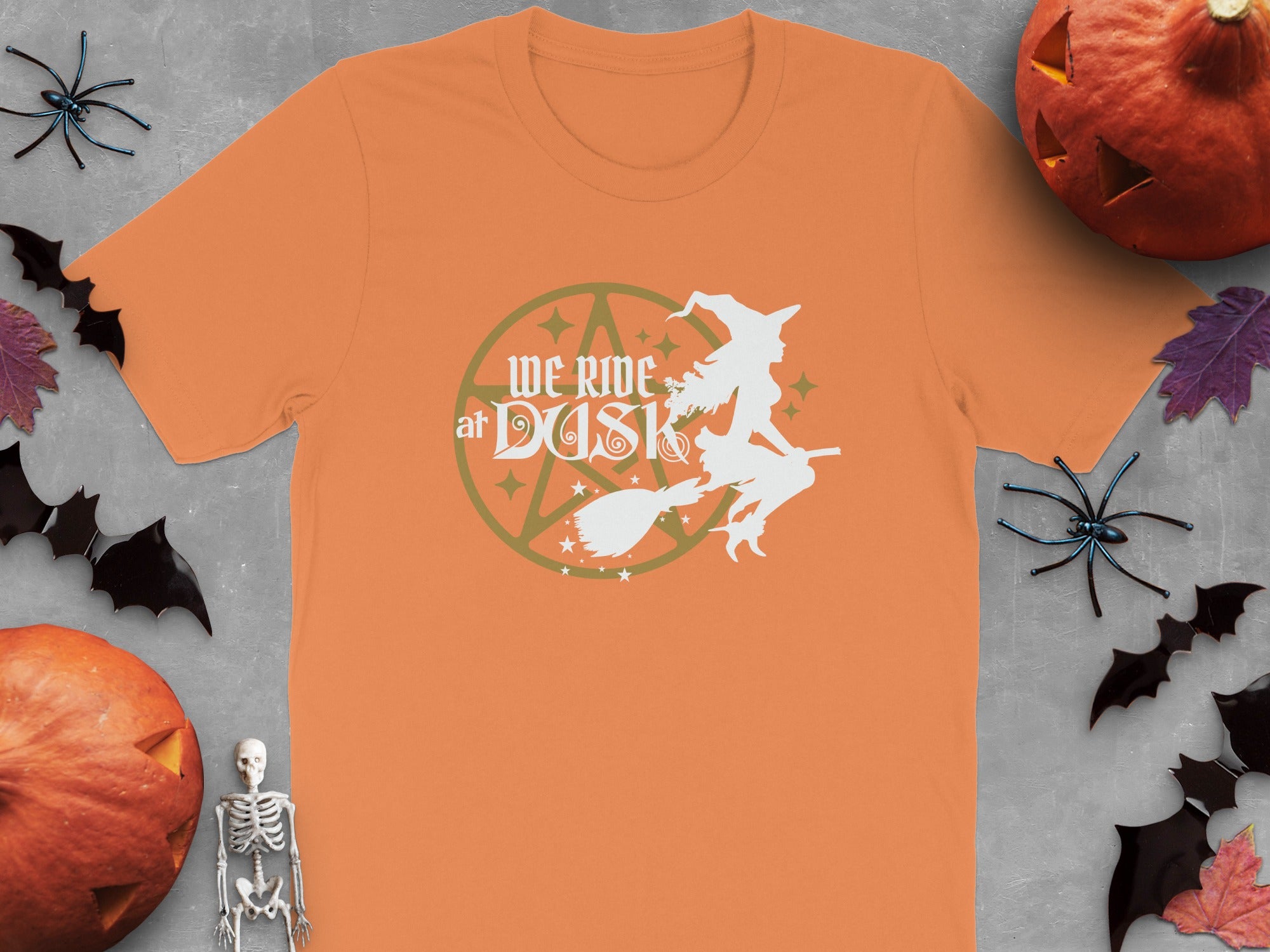 We Ride at Dusk Witch Halloween Theme Shirt product type