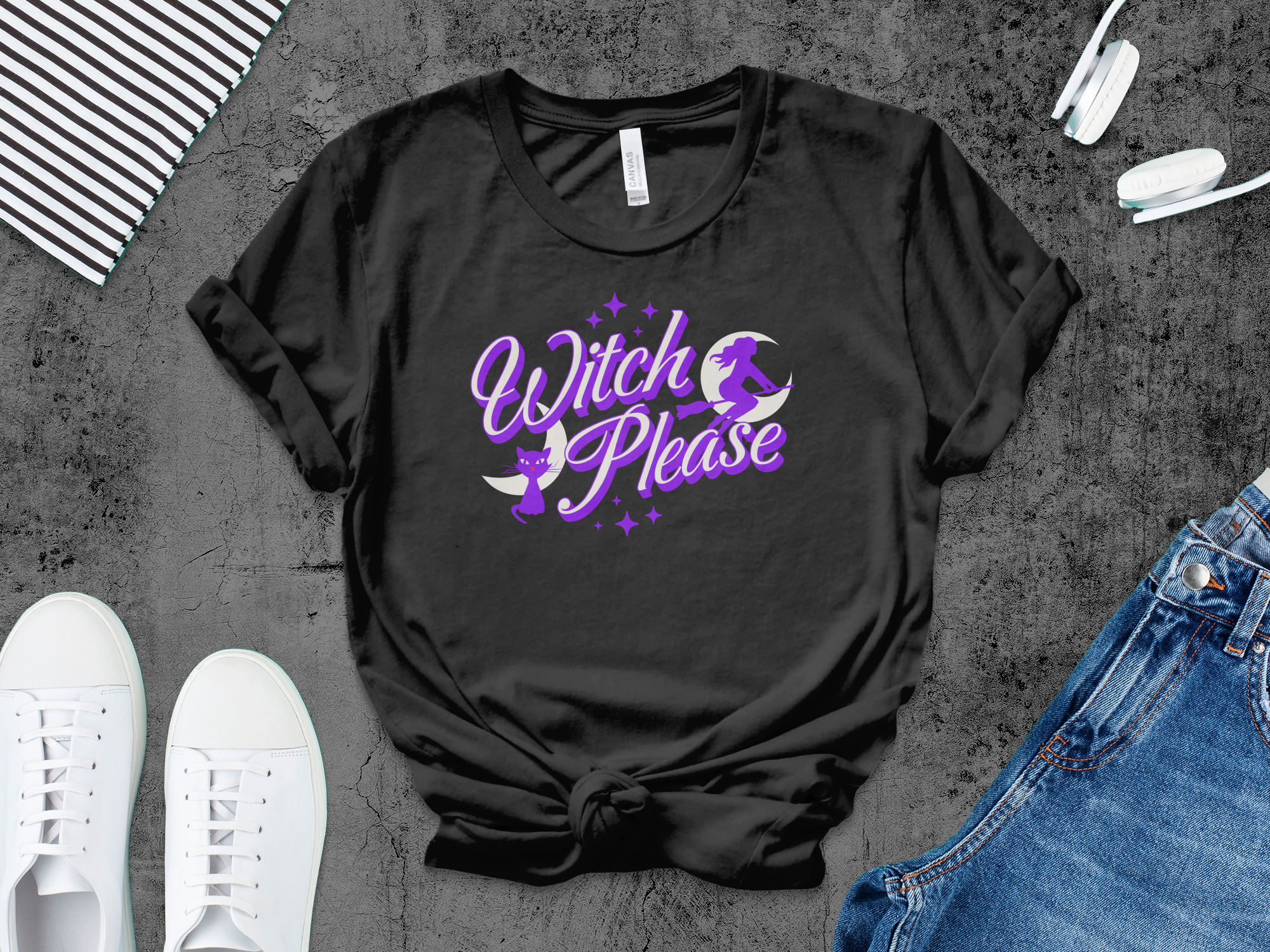 Witch Please Graphic Printed T-Shirt Halloween product type