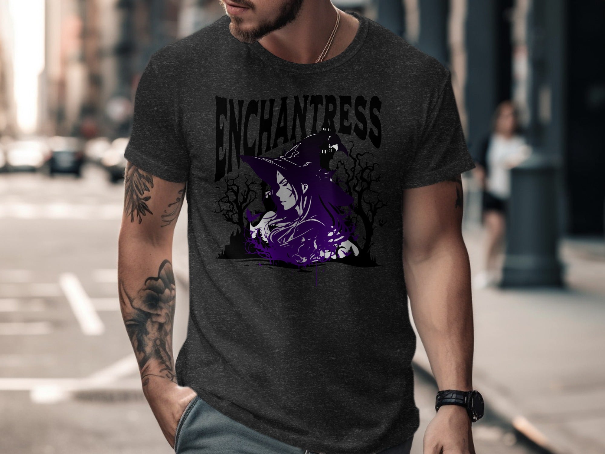 Enchantress Graphic Tee Featuring Witch Design product type