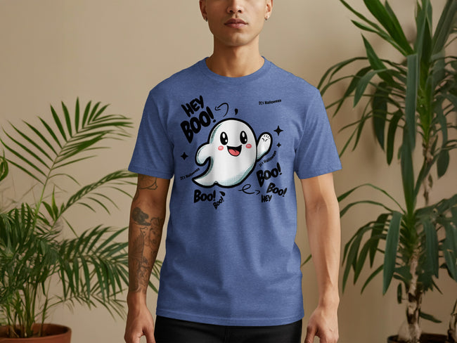 Hey Boo Funny Graphic Ghost Casual Shirt product