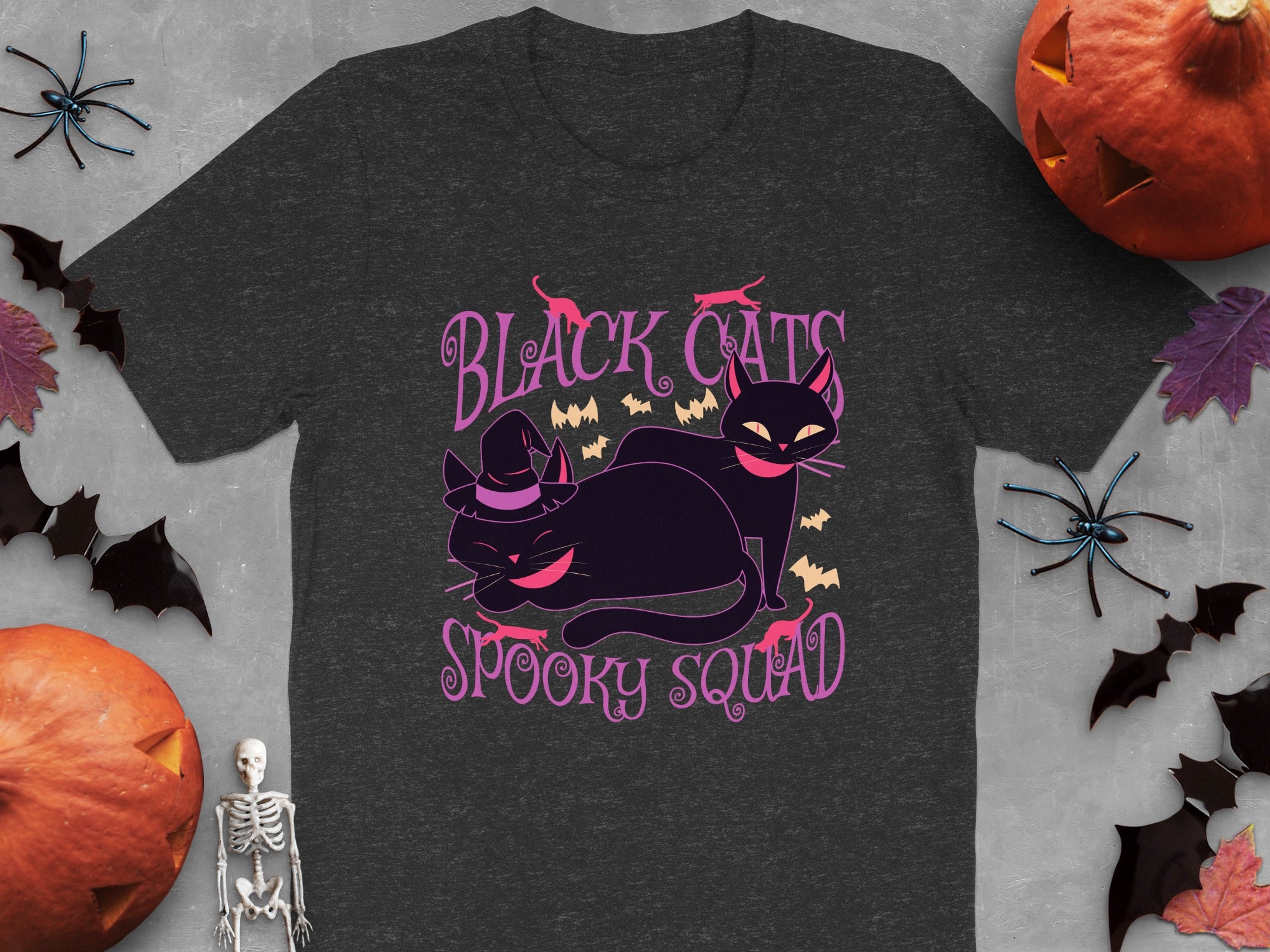 Black Cats Spooky Squad Graphic T-Shirt product type