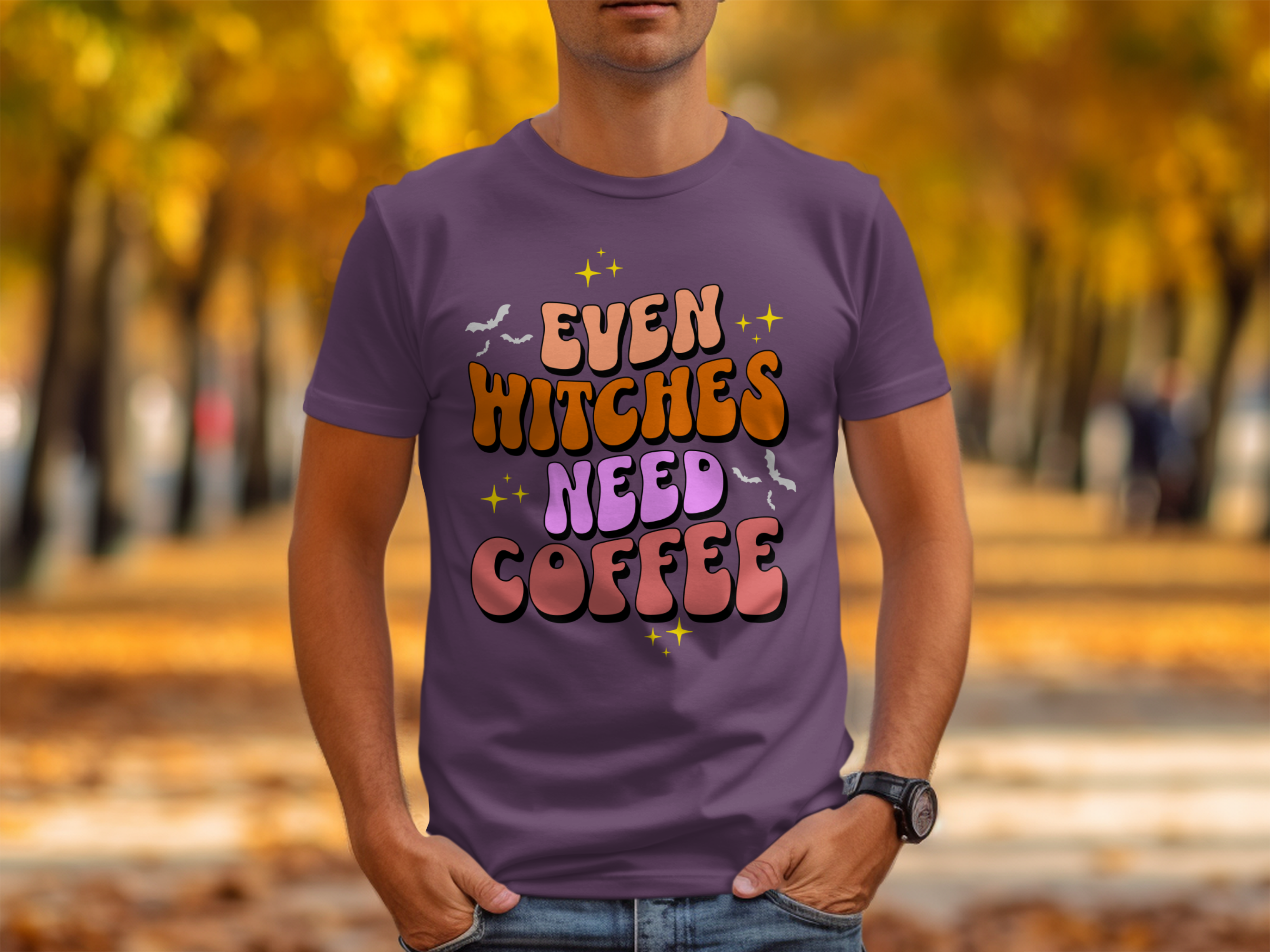 Even Witches Need Coffee Halloween T-shirt product type