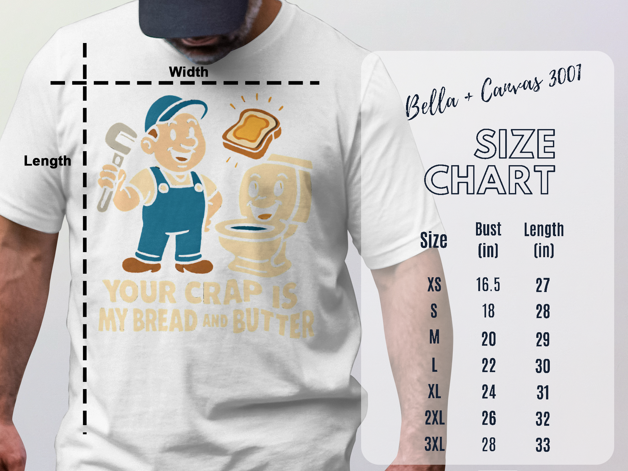 Funny Handyman Cartoon Graphic Tee Shirt product