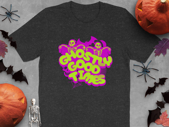 Ghostly Good Times Graphic Halloween T-shirt product