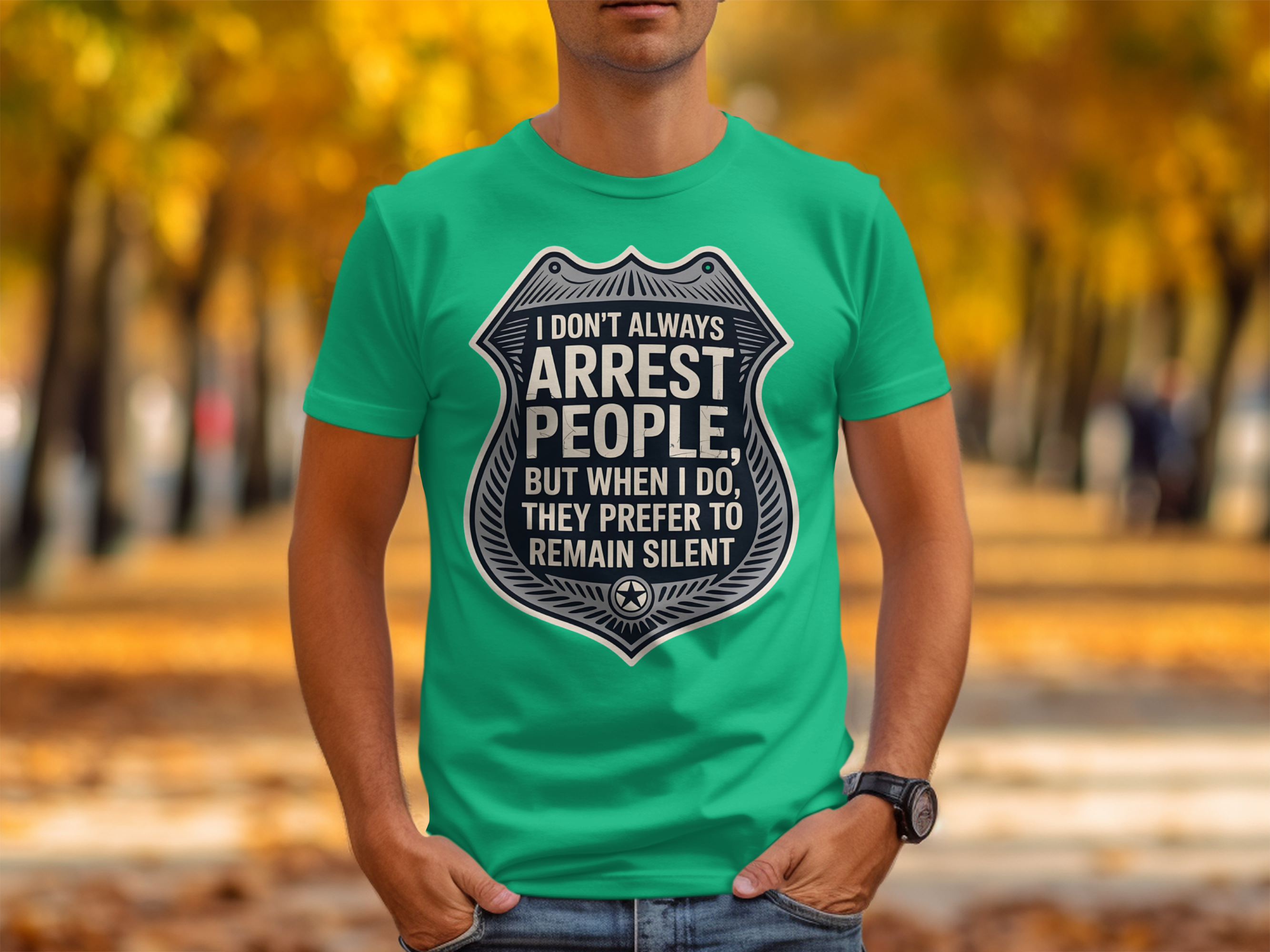 I Don't Always Arrest People Funny Graphic T-Shirt product type