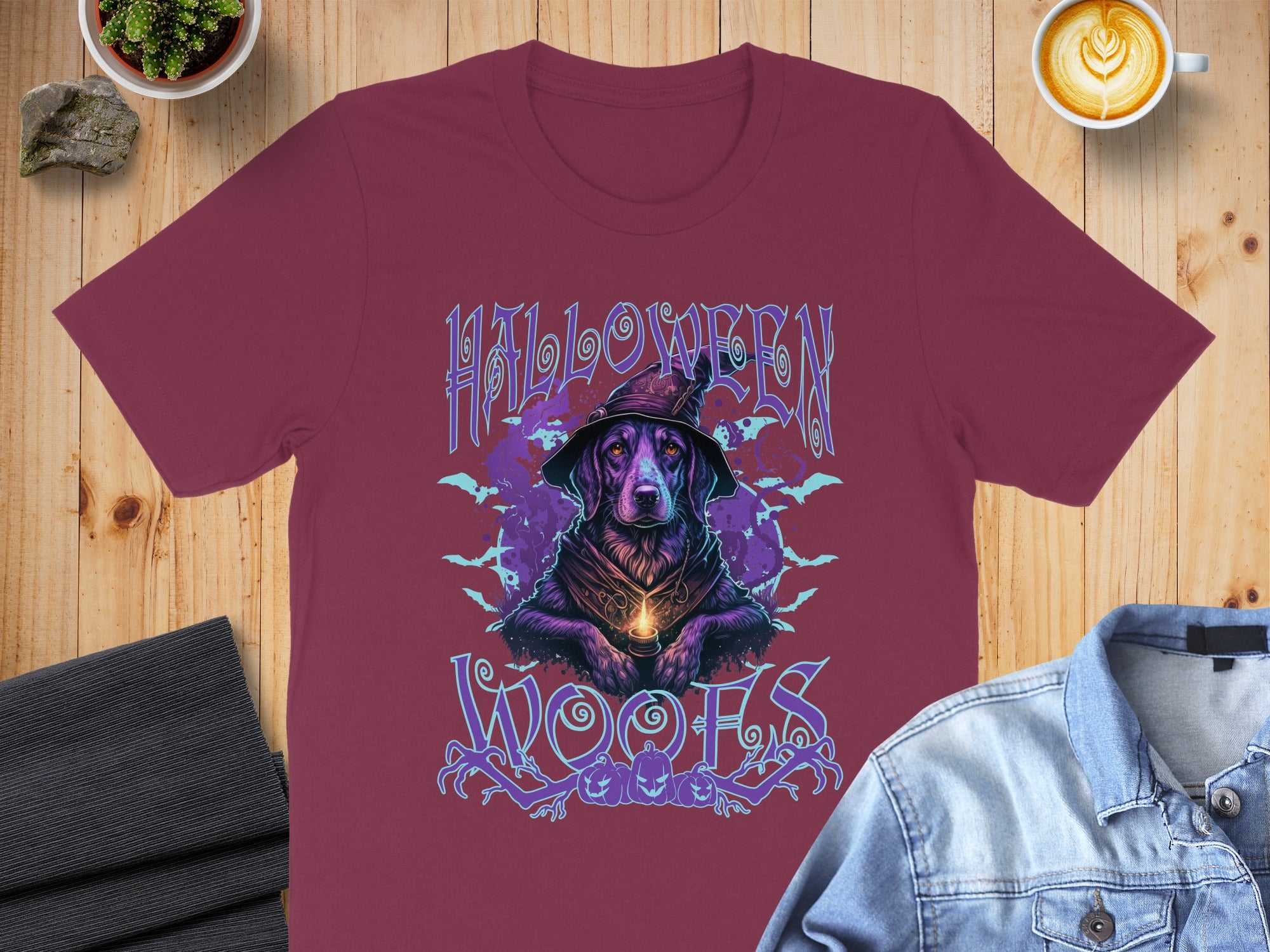 Halloween Woofs Dog in Witch Hat T-Shirt product