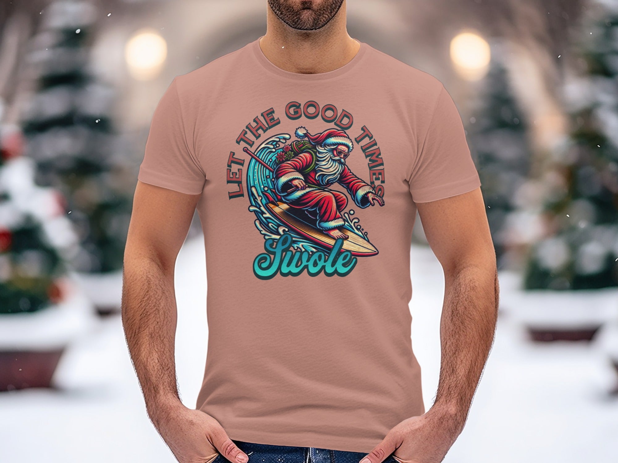 Let The Good Times Swole Santa Graphic product type