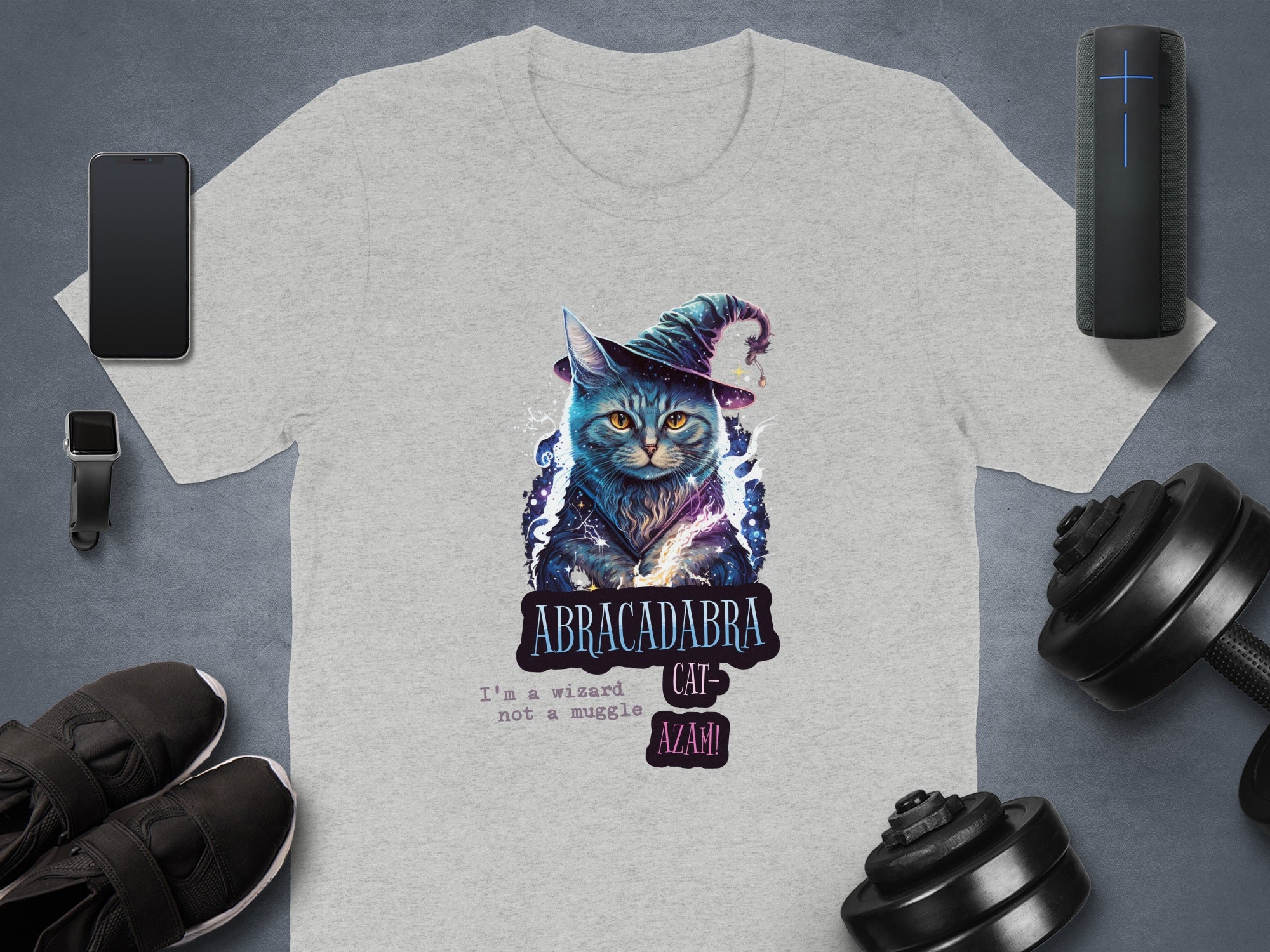 Abracadabra Cat Wizard Graphic T-Shirt product
