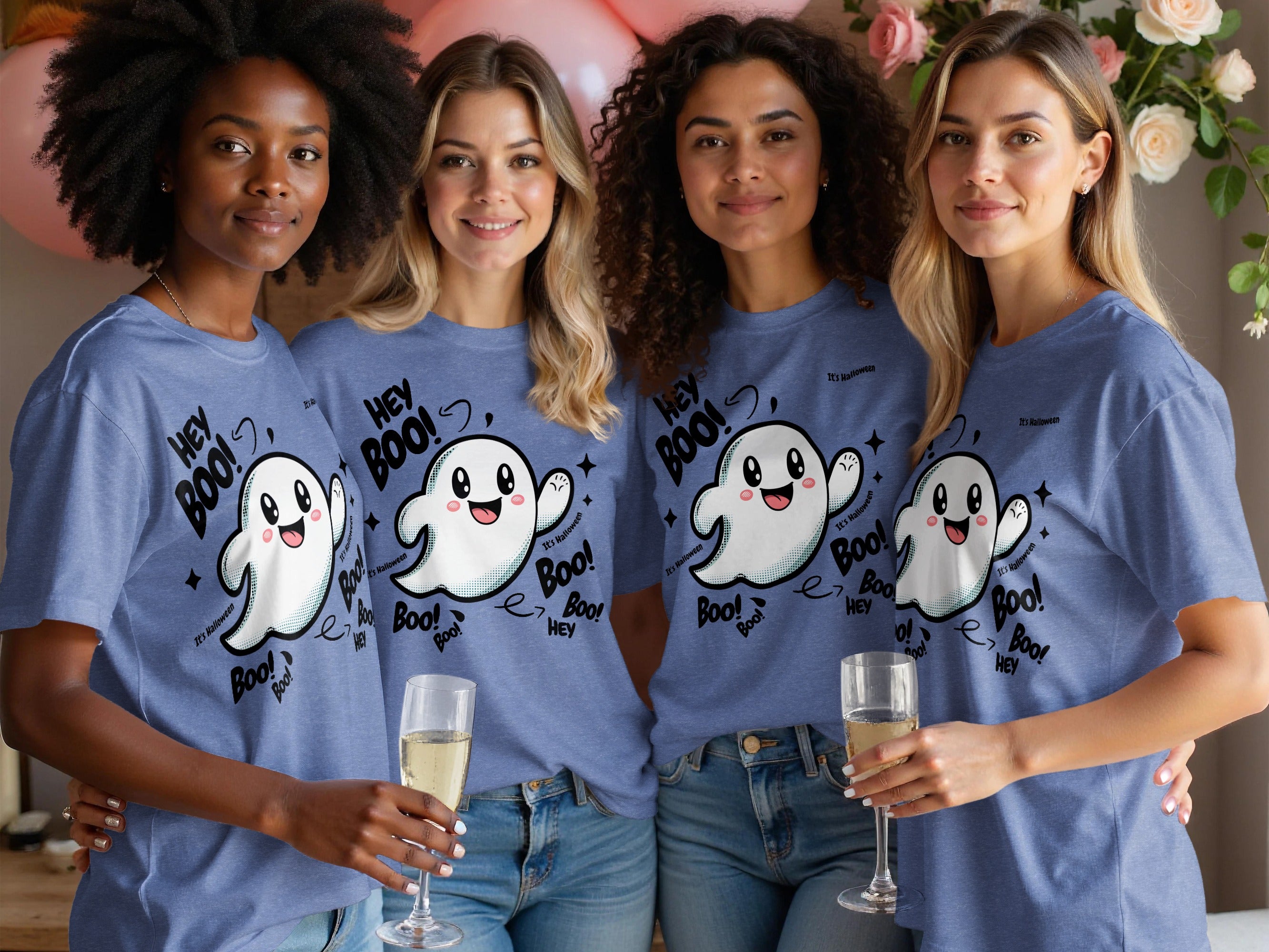 Hey Boo Ghost Design Hey Boo Graphic Shirt product