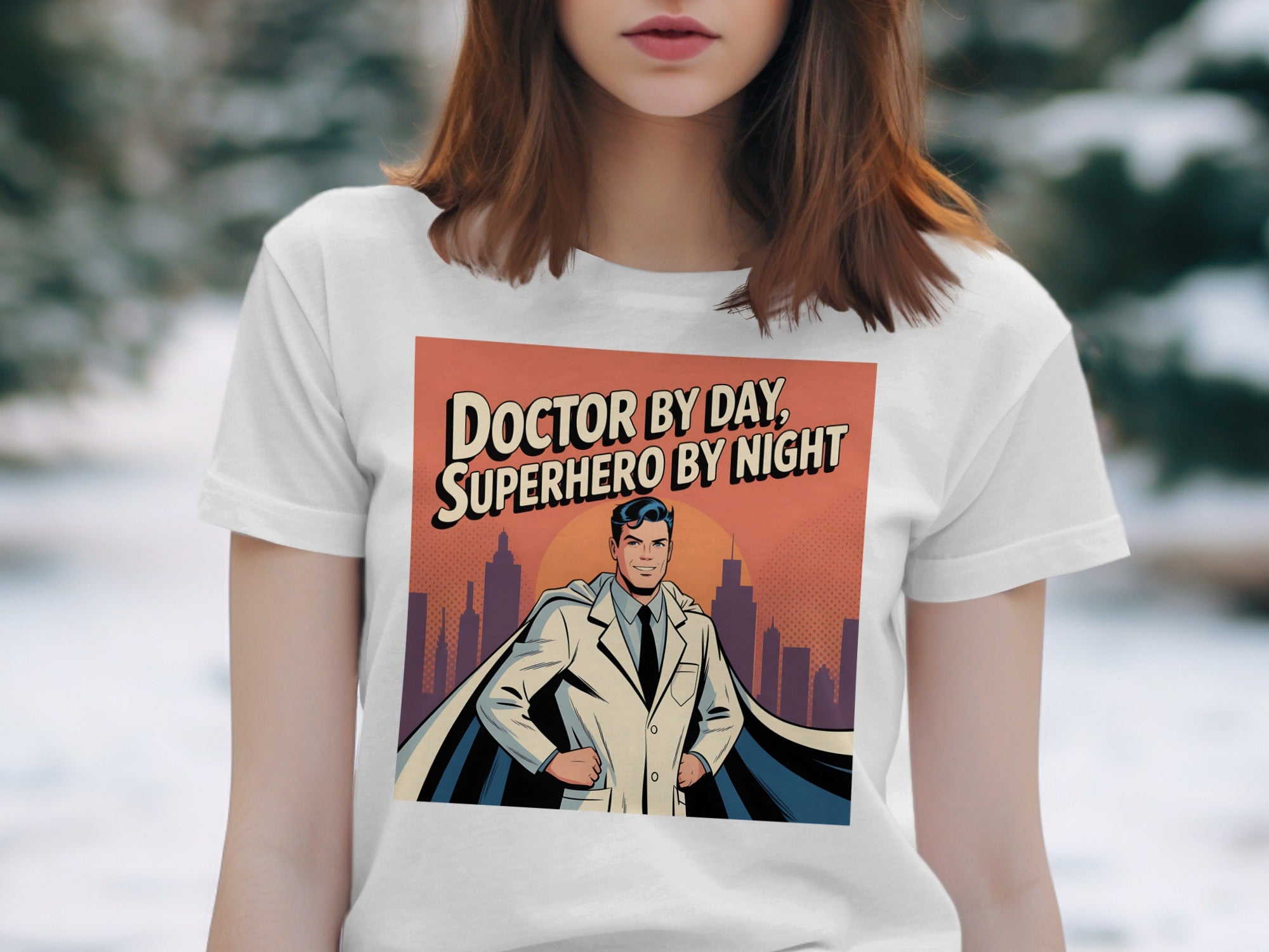 Doctor by Day Superhero by Night graphic t-shirt product
