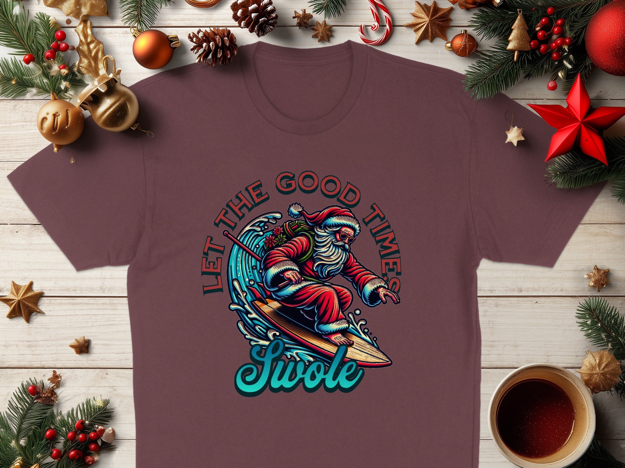 Let the Good Times Swole Santa Graphic Tee product