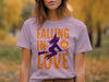 Falling In Love Witch on Broom Halloween T-shirt product