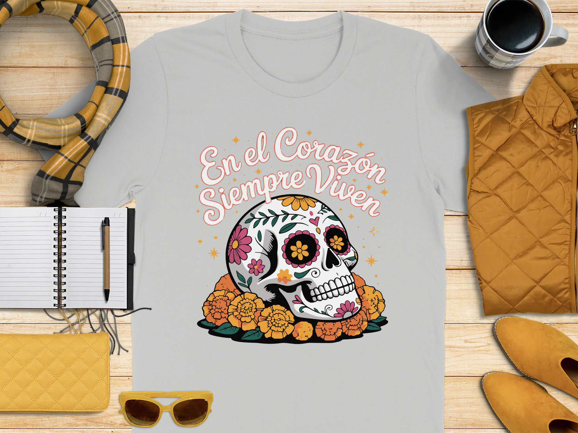 En el Corazon Siempre Viven Skull Graphic T-Shirt product