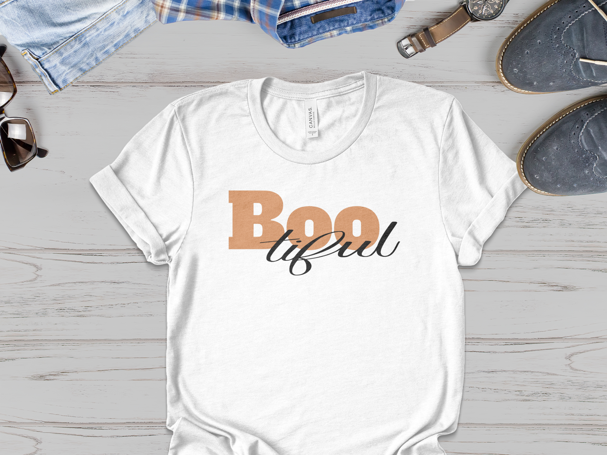 Boo-tiful Cute Halloween Theme T-Shirt product type