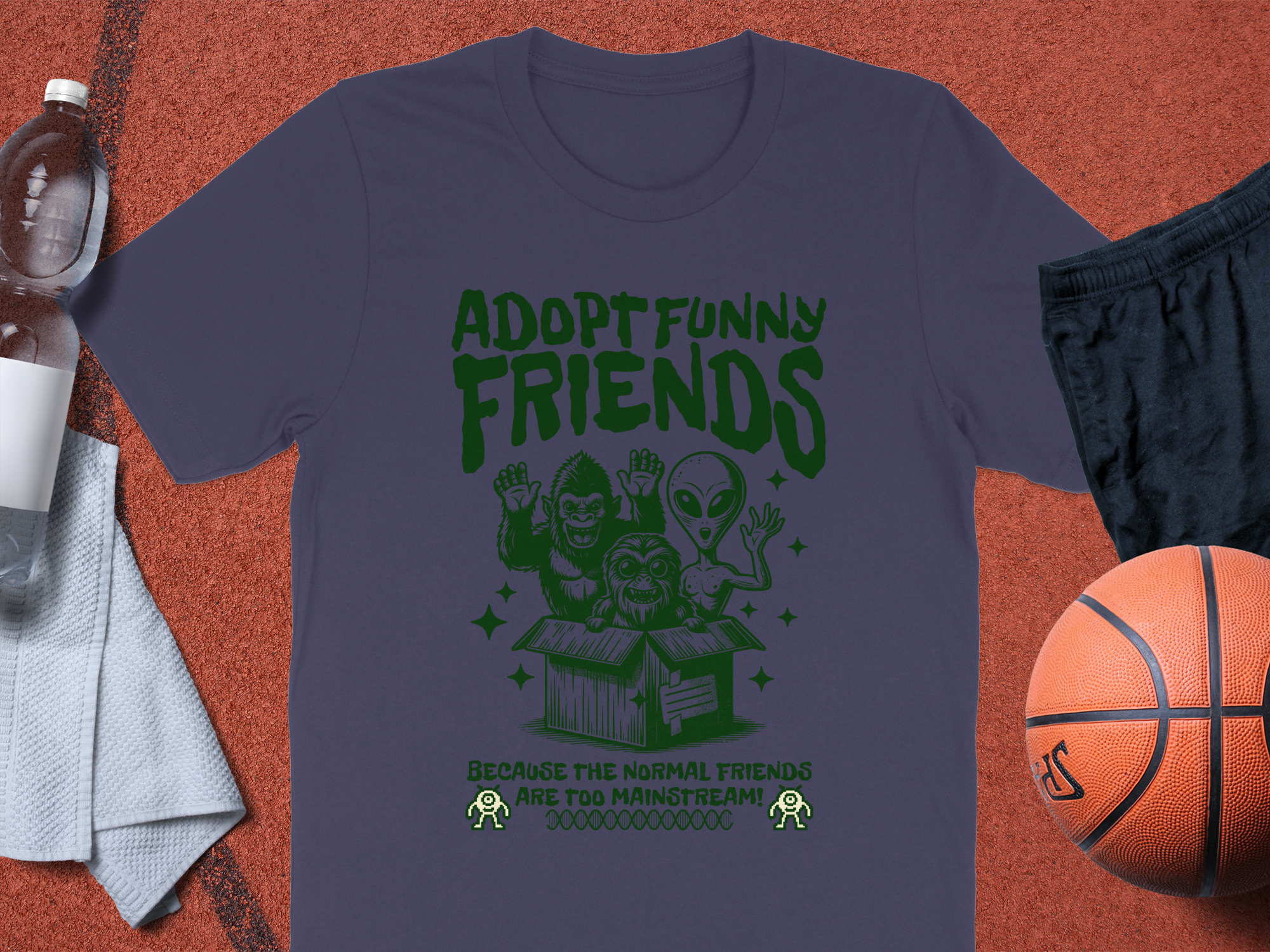 Adopt Funny Friends Graphic Tee Shirt product type