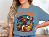 Pugoween Witch with Pumpkins on Blue T-Shirt product