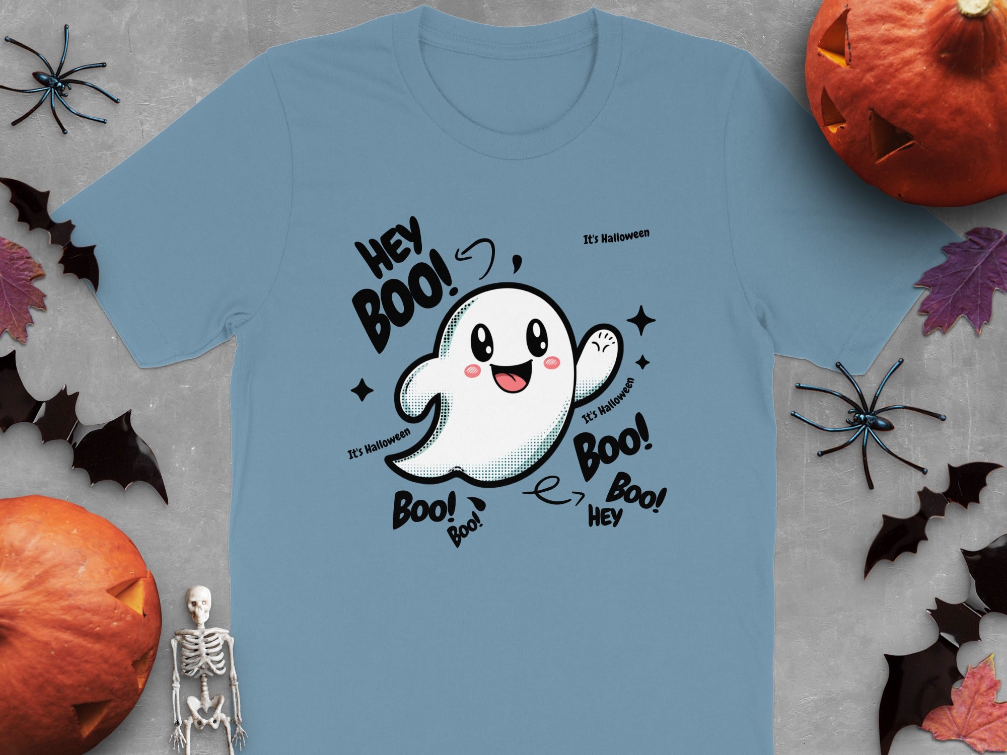 It's Halloween Hey Boo Cartoon Ghost T-shirt product