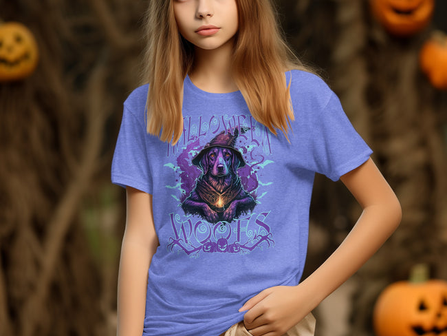 Halloween Dog Purple Graphic Tee Shirt product type