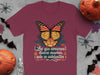 Maroon Shirt Los Que Amamos Design Butterfly Product Type