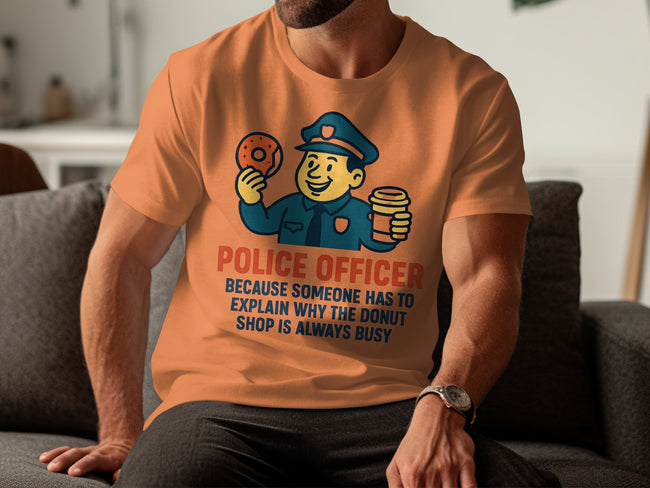 Police Officer Donut Shop Busy Graphic T-Shirt product