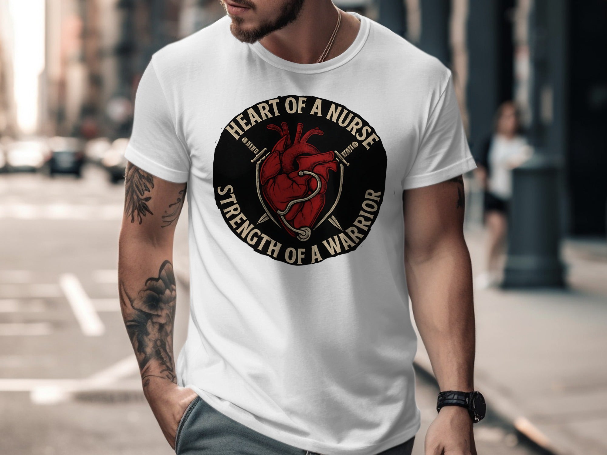 Heart of a Nurse Strength of a Warrior Shirt product