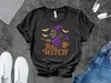 Bal Witch with Broom and Bats Graphic Tee product