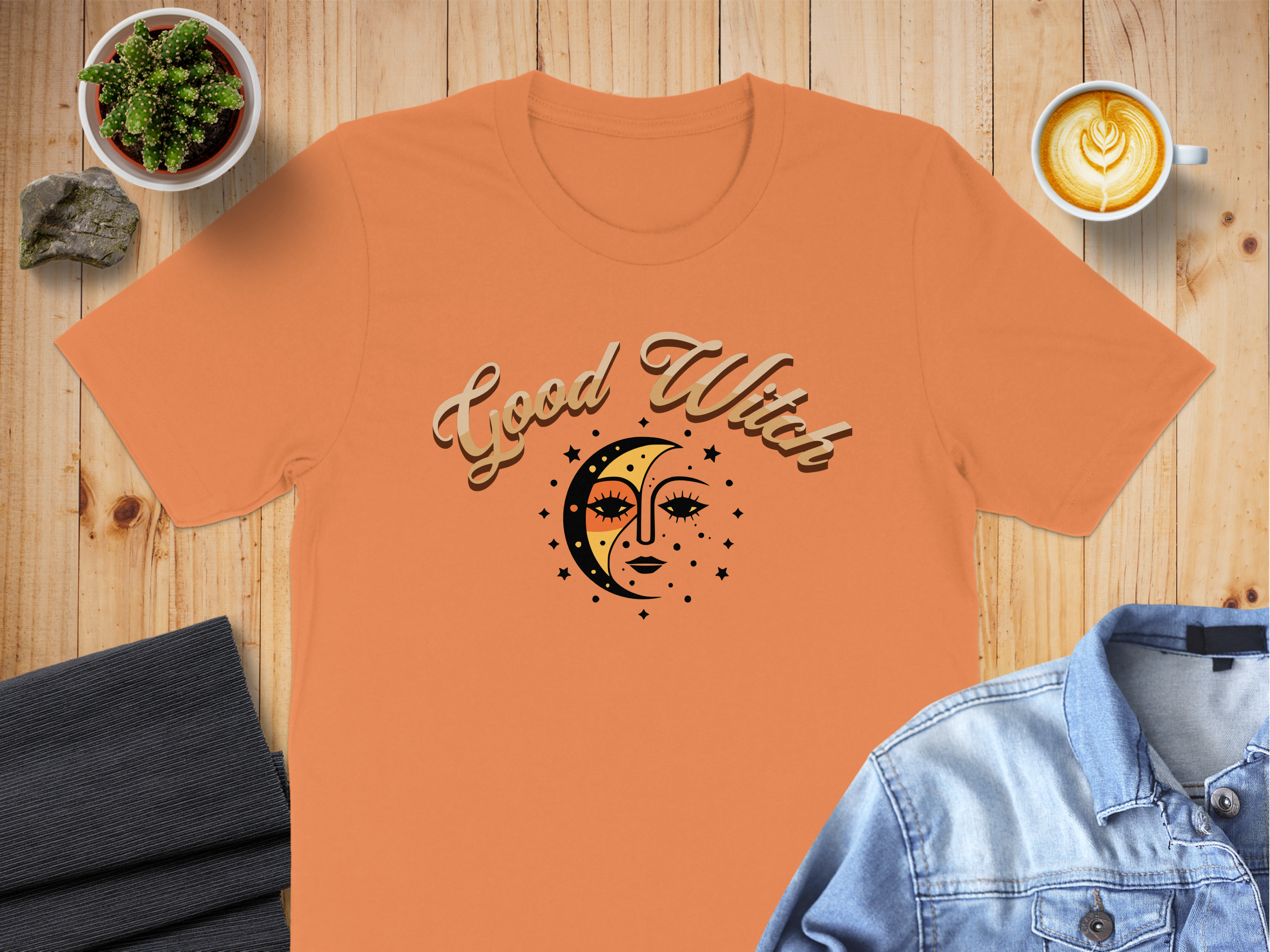 Good Witch with Moon and Stars Design Shirt product