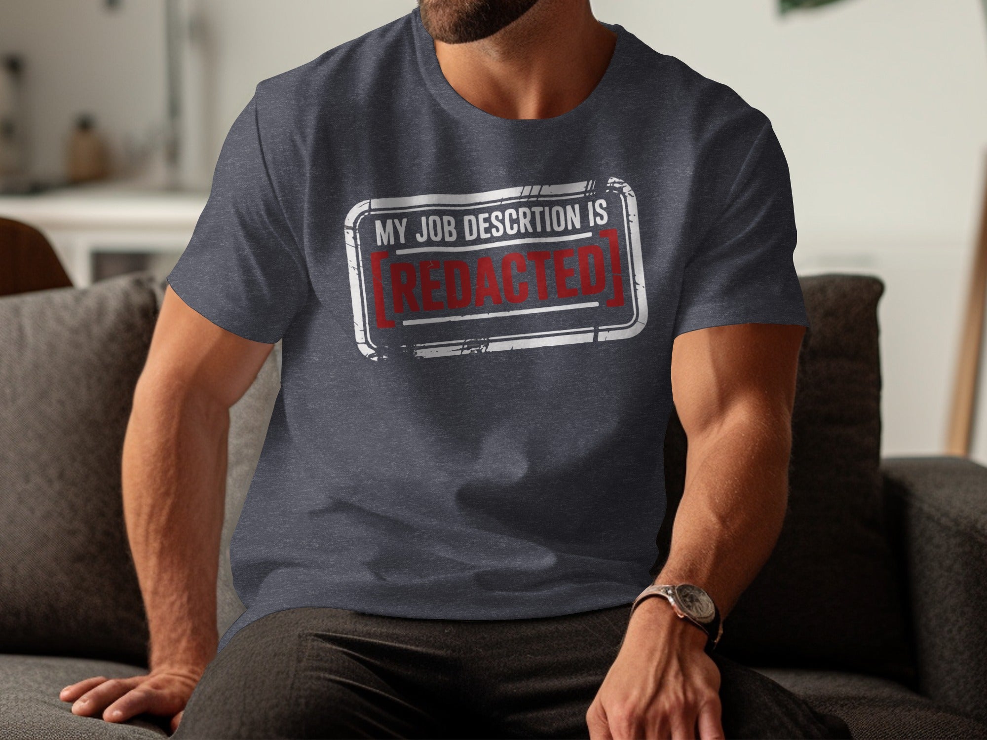 My Job Description Is Redacted Graphic T-Shirt product