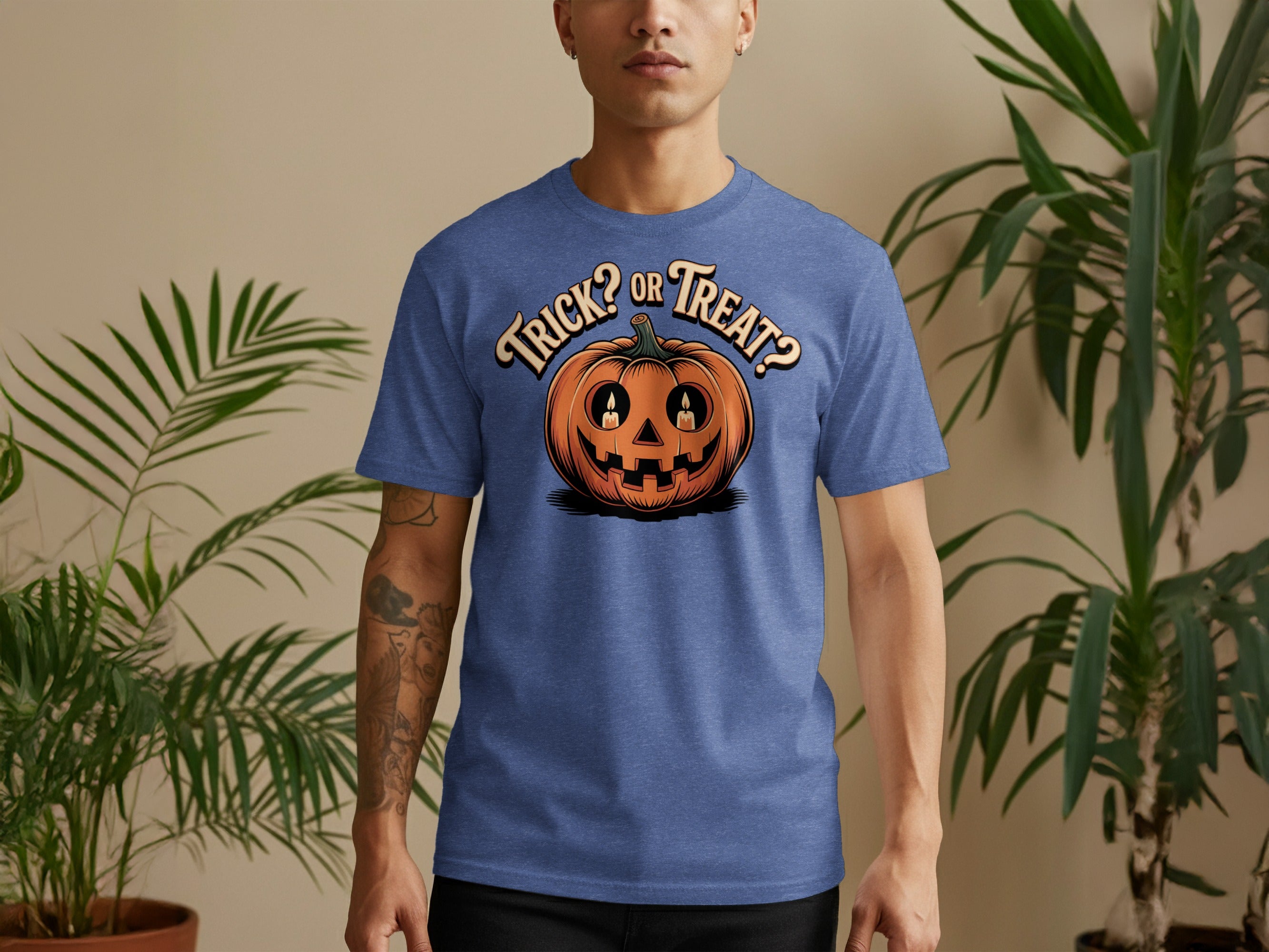 Trick or Treat Pumpkin Graphic Design T-Shirt product type