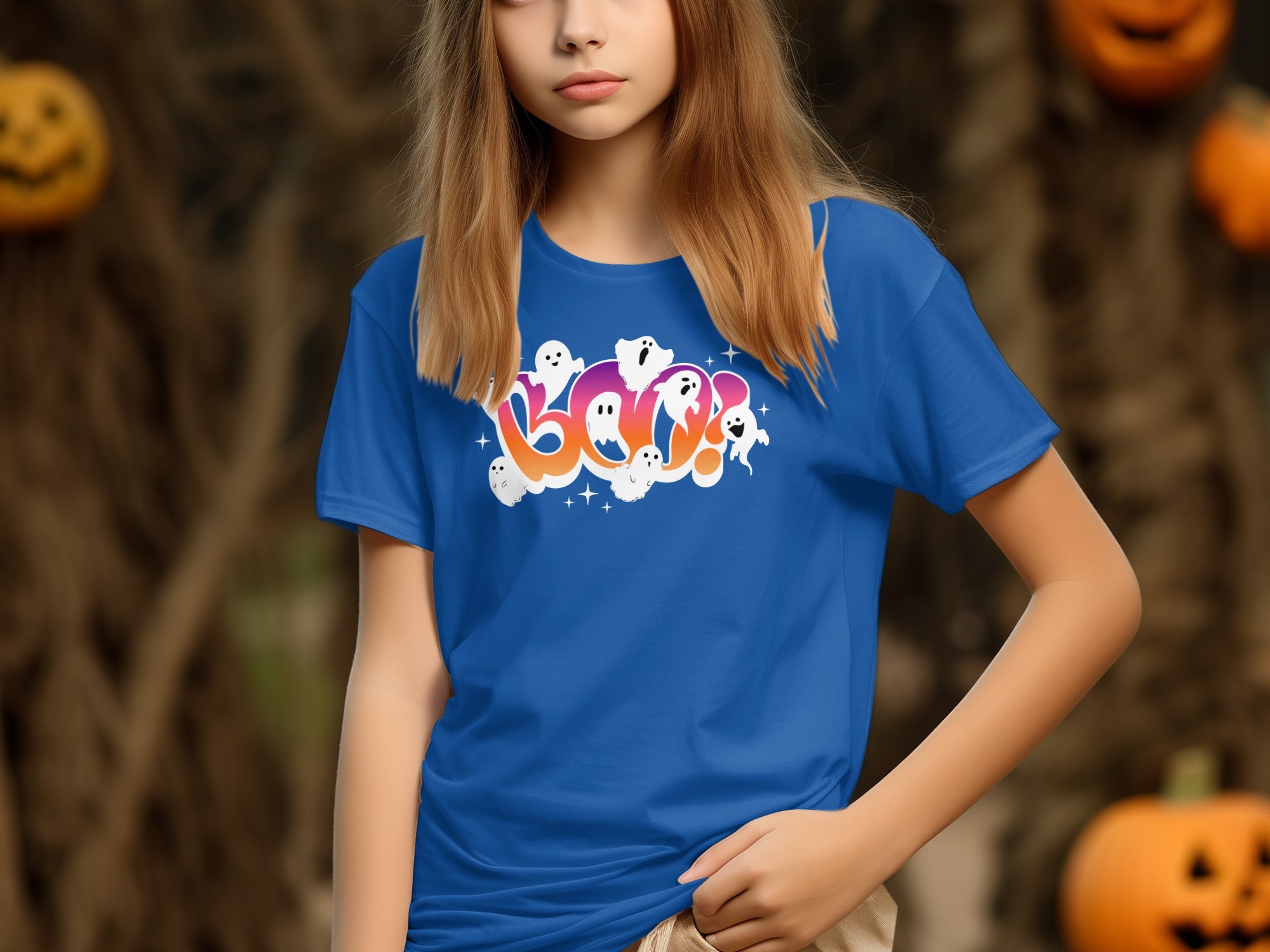 Boo Ghost Graphic Tee for Halloween Fun product type