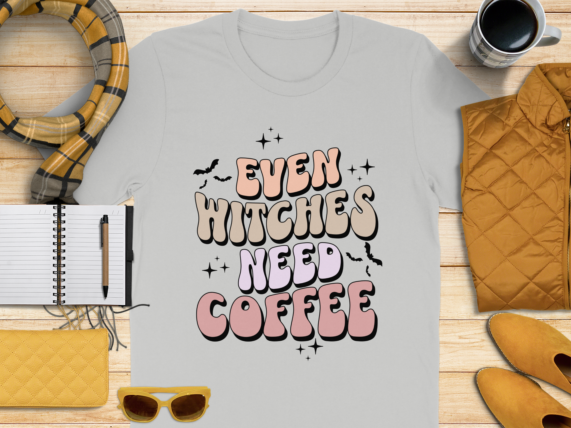 Even Witches Need Coffee Quote Graphic T-shirt product