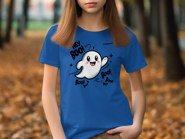 Hey Boo Halloween Graphic Tee Perfect for Fun Product